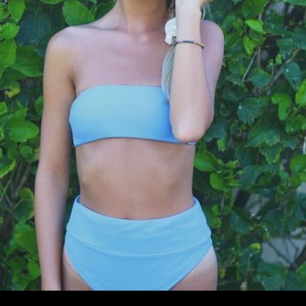 Blue aerie bikini set